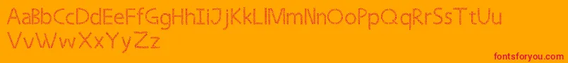 Strongleaf-Schriftart – Rote Schriften auf orangefarbenem Hintergrund