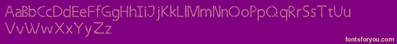 Strongleaf-Schriftart – Gelbe Schriften auf violettem Hintergrund