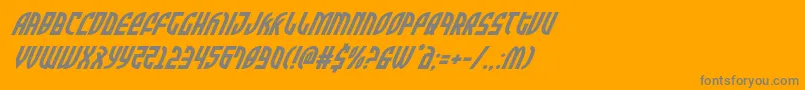 Zoneridersuperital Font – Gray Fonts on Orange Background