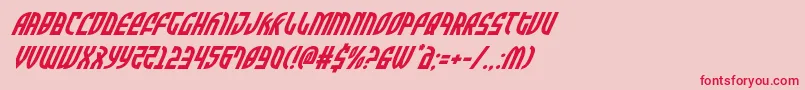 Zoneridersuperital Font – Red Fonts on Pink Background