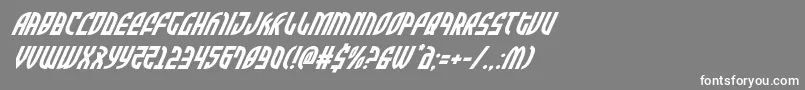 More about Zoneridersuperital Font Zoneridersuperital Font – White Fonts on Gray Background