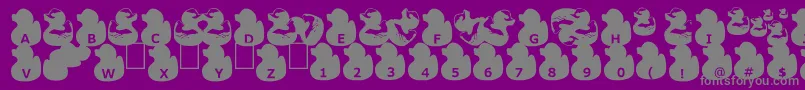 GugliDuckyRubber Font – Gray Fonts on Purple Background