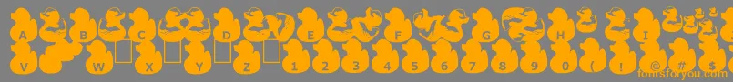 GugliDuckyRubber Font – Orange Fonts on Gray Background