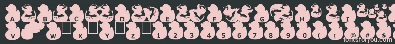 GugliDuckyRubber Font – Pink Fonts on Black Background