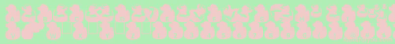 GugliDuckyRubber Font – Pink Fonts on Green Background