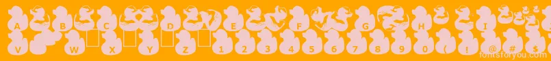 GugliDuckyRubber Font – Pink Fonts on Orange Background