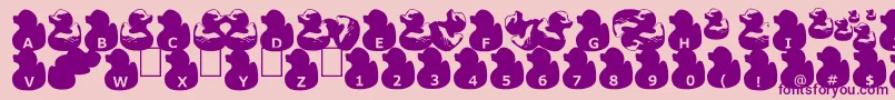 GugliDuckyRubber Font – Purple Fonts on Pink Background