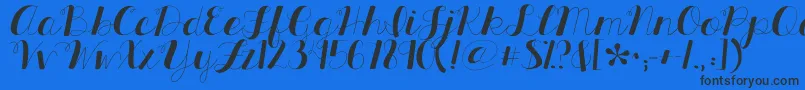 Kgallthingsnew Font – Black Fonts on Blue Background