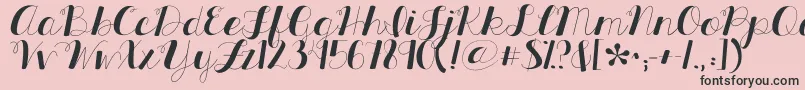 Kgallthingsnew Font – Black Fonts on Pink Background