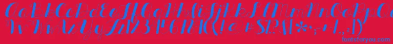 Kgallthingsnew Font – Blue Fonts on Red Background