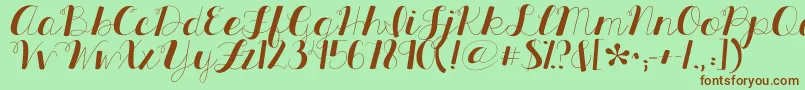 Kgallthingsnew Font – Brown Fonts on Green Background