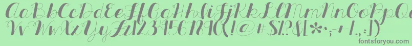 Kgallthingsnew Font – Gray Fonts on Green Background