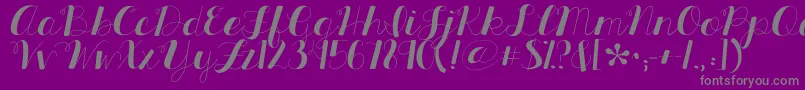 Kgallthingsnew Font – Gray Fonts on Purple Background