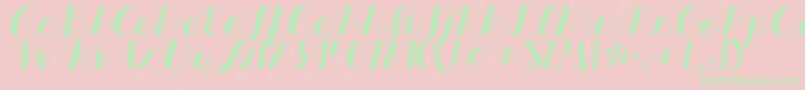 Kgallthingsnew Font – Green Fonts on Pink Background