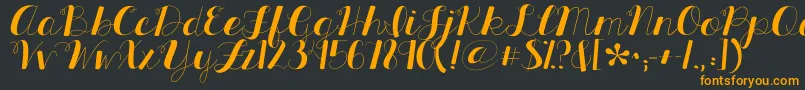 Kgallthingsnew Font – Orange Fonts on Black Background