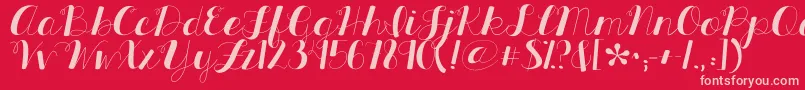 Kgallthingsnew Font – Pink Fonts on Red Background