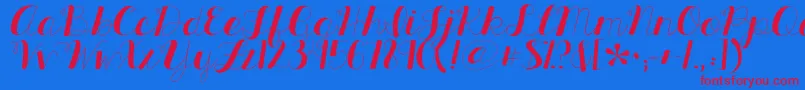 Kgallthingsnew Font – Red Fonts on Blue Background