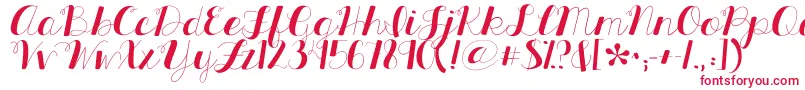 Kgallthingsnew Font – Red Fonts on White Background