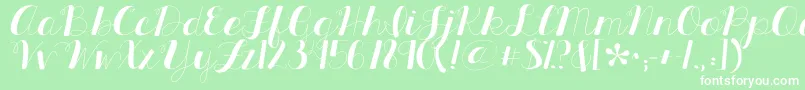 Kgallthingsnew Font – White Fonts on Green Background