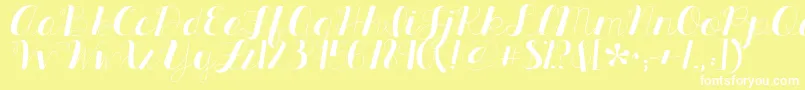 Kgallthingsnew Font – White Fonts on Yellow Background