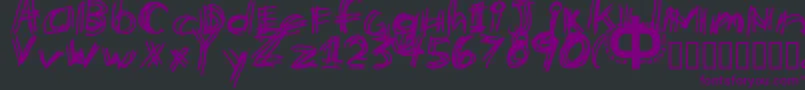 Etchy Font – Purple Fonts on Black Background