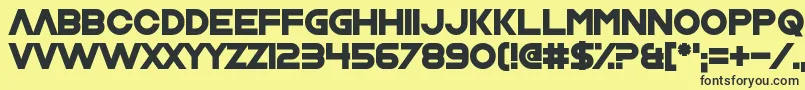 Nrvsbrkdwn Font – Black Fonts on Yellow Background