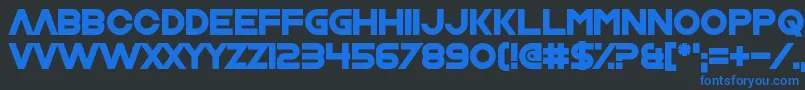 Nrvsbrkdwn Font – Blue Fonts on Black Background