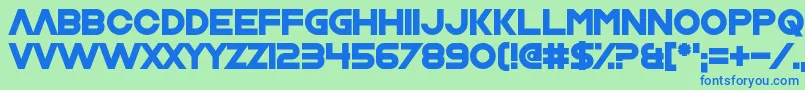 Nrvsbrkdwn Font – Blue Fonts on Green Background