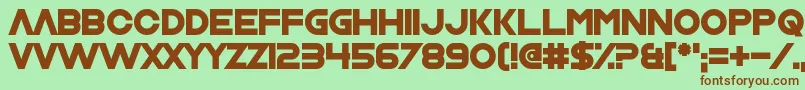 Nrvsbrkdwn Font – Brown Fonts on Green Background