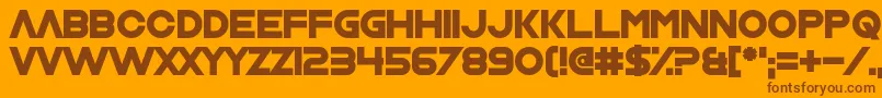 Nrvsbrkdwn Font – Brown Fonts on Orange Background