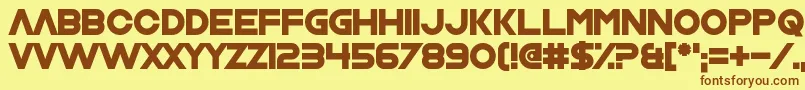 Nrvsbrkdwn Font – Brown Fonts on Yellow Background