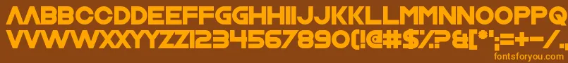 Nrvsbrkdwn Font – Orange Fonts on Brown Background