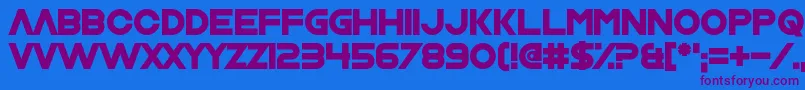 Nrvsbrkdwn Font – Purple Fonts on Blue Background