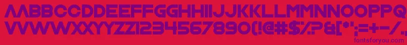 Nrvsbrkdwn Font – Purple Fonts on Red Background