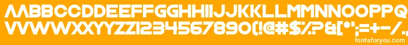 Nrvsbrkdwn Font – White Fonts on Orange Background