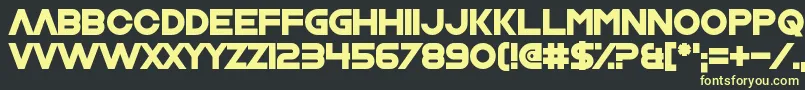 Nrvsbrkdwn Font – Yellow Fonts on Black Background