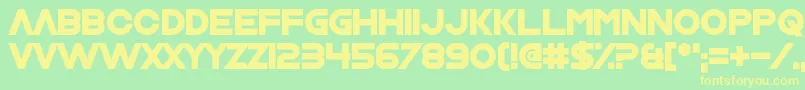 Nrvsbrkdwn Font – Yellow Fonts on Green Background