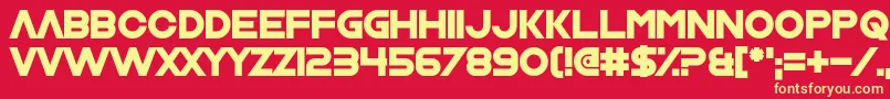 Nrvsbrkdwn Font – Yellow Fonts on Red Background