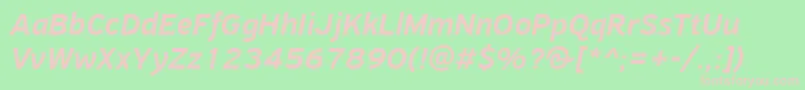 PfhighwaysansproMediumitalic Font – Pink Fonts on Green Background