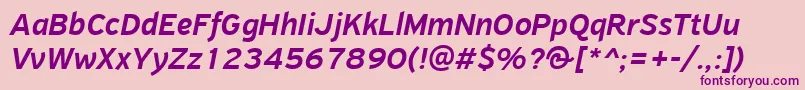 PfhighwaysansproMediumitalic Font – Purple Fonts on Pink Background