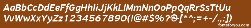 PfhighwaysansproMediumitalic Font – White Fonts on Brown Background