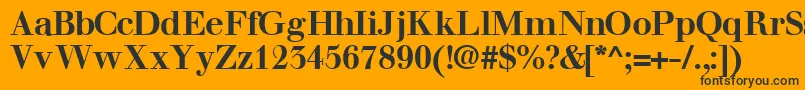 Шрифт WalbaumsskBold – чёрные шрифты на оранжевом фоне