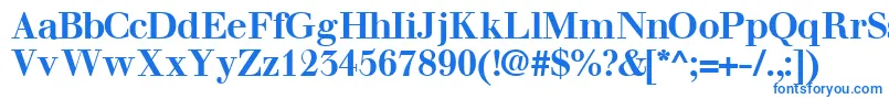 フォントWalbaumsskBold – 白い背景に青い文字