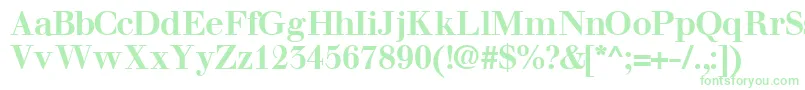 WalbaumsskBold Font – Green Fonts on White Background