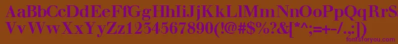 WalbaumsskBold Font – Purple Fonts on Brown Background