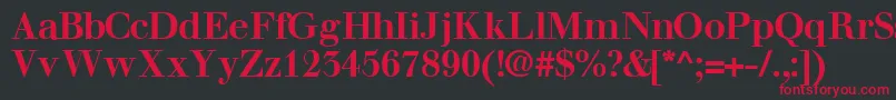 WalbaumsskBold Font – Red Fonts on Black Background