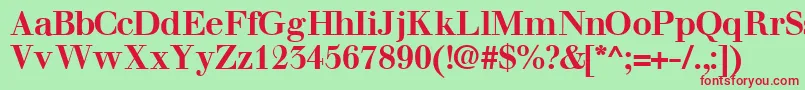 Шрифт WalbaumsskBold – красные шрифты на зелёном фоне