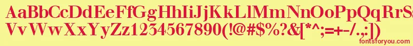 WalbaumsskBold Font – Red Fonts on Yellow Background
