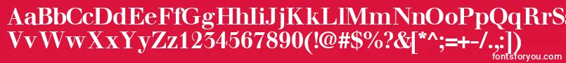 Шрифт WalbaumsskBold – белые шрифты на красном фоне