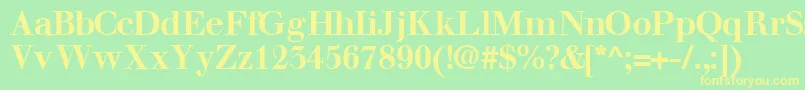 Подробнее о шрифте WalbaumsskBold Шрифт WalbaumsskBold – жёлтые шрифты на зелёном фоне